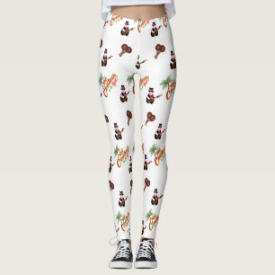 FESTIVE Trini Christmas on WHITE Leggings