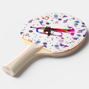 Festive Trumpet Ping Pong Paddle