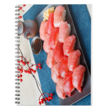 Festive Tuna Sushi Platter Notebook