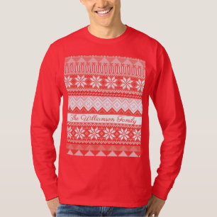 Festive Ugly Sweater Christmas Pattern Family Name