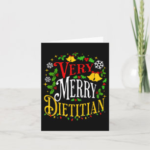 Festive Very Merry Dietician Christmas-themed Food Card