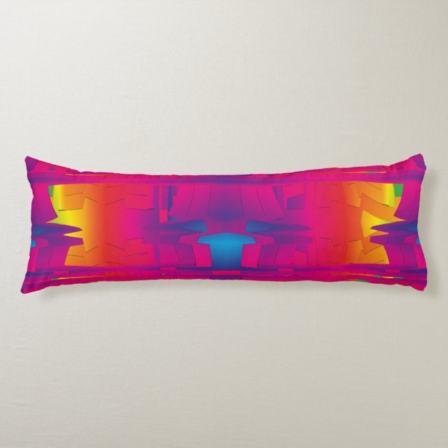 Festive Vibrant Colour Indian Pattern  Body Cushion (Front)