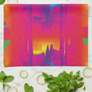 Festive Vibrant Colour Indian Pattern Tea Towel