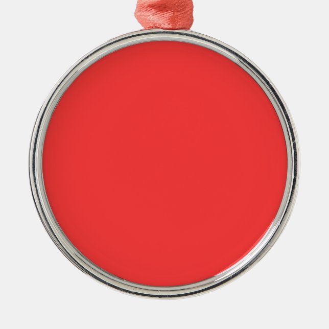 Festive Vibrant Coral Background Colour Metal Tree Decoration (Front)
