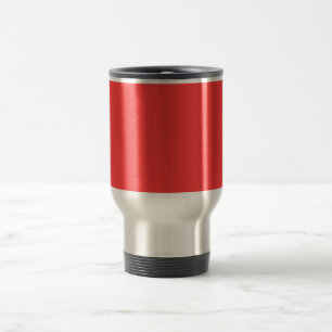 Festive Vibrant Coral Background Colour Travel Mug