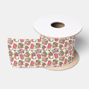 Festive Vintage Christmas Books Satin Ribbon