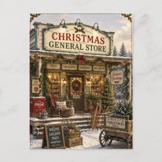 Festive Vintage Christmas Greeting Card