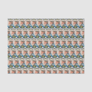 festive vintage Christmas Santa Holiday tiled  Tissue Paper