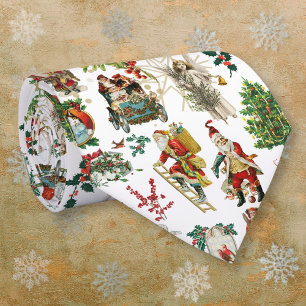 Festive Vintage Retro Christmas Fun Tie