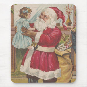 Festive Vintage Santa Mouse Mat