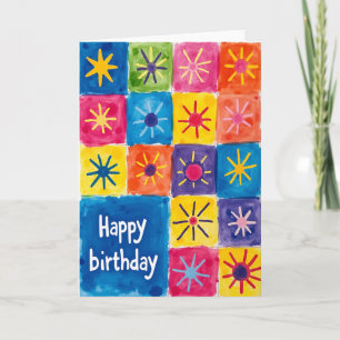 Festive Watercolor Block Card