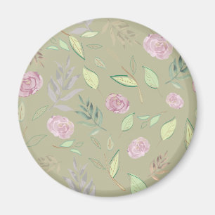 Festive Watercolor Flowers 5 Magnet