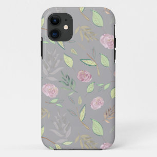 Festive Watercolor Flowers 6 iPhone 11 Case