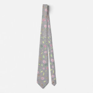 Festive Watercolor Flowers 6 Tie