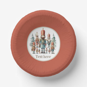 Festive watercolor nutcracker party paper plate