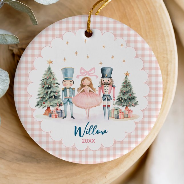 Festive Whimsical Nutcracker Ballerina Keepsake Ceramic Tree Decoration (Creator Uploaded)