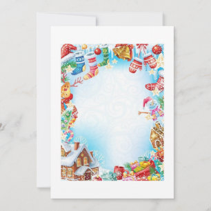 Festive Whimsy: Christmas Stationery Paper Invitation