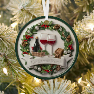 Festive Wine and Ornament High-Relief