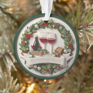 Festive Wine and Ornament High-Relief