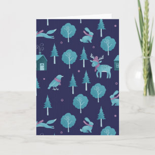 Festive Winter Animals Card