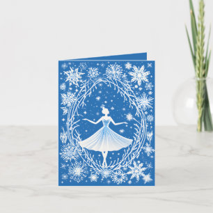Festive Winter Ballet add message  Holiday Card