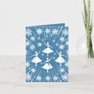 Festive Winter Ballet add message  Holiday Card
