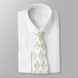 Festive Winter Botanical Pattern Holiday Neck Tie