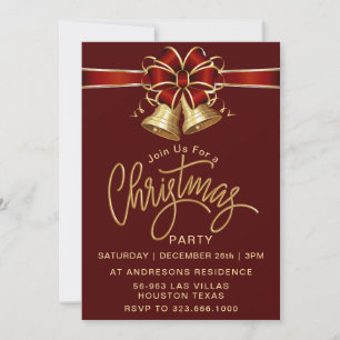 Festive Winter Christmas Party Invitation