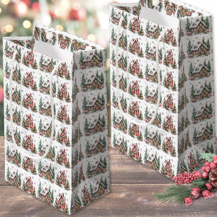 Festive Winter Christmas Small Gift Bag