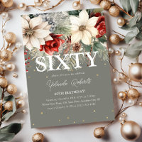 Festive Winter Florals 60th Birthday
