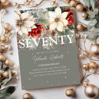 Festive Winter Florals 70th Birthday