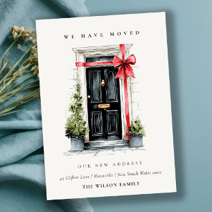 Festive Winter Front Door We have Moved Card