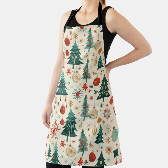 Festive Winter Holidays Pattern Apron (Insitu)