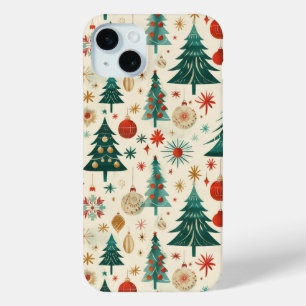 Festive Winter Holidays Pattern iPhone 15 Mini Case