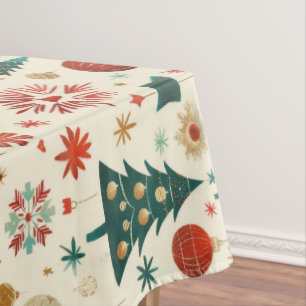 Festive Winter Holidays Pattern Tablecloth