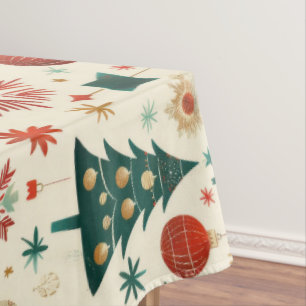Festive Winter Holidays Pattern Tablecloth