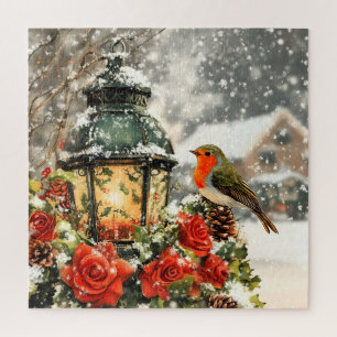 Festive Winter Wonderland Scene Jigsaw Puzzle