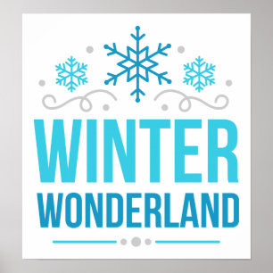 Festive winter wonderland words decor