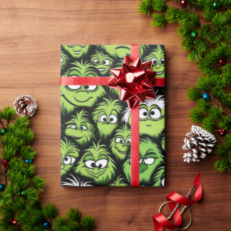 Festive Wrap Wonderland 'Green Christmas Monster' Wrapping Paper