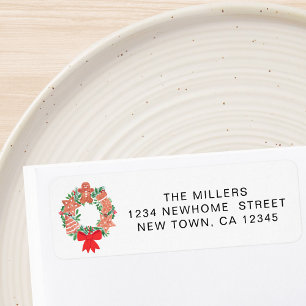 Festive Wreath Return Address