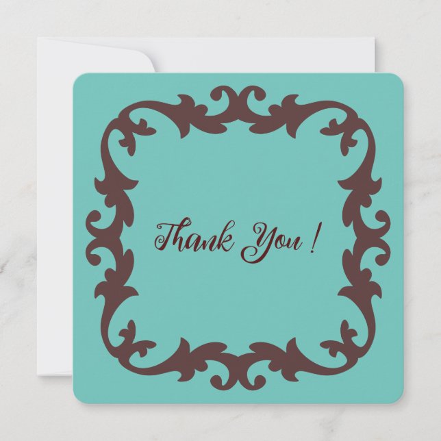 Festive Year-End Celebration Flat Thank You Card  (Front)