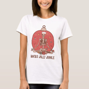 Festive Yoga Skeleton 2023 - Unique Holiday Orname T-Shirt