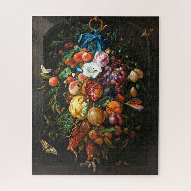 Festoon of Fruit and Flowers Jan Davidsz de Heem Jigsaw Puzzle (Vertical)