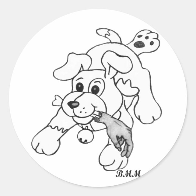 Fetch Boy Classic Round Sticker (Front)