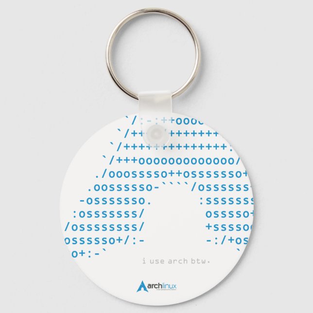 Fetch Light Arch Linux Logo Key Ring (Front)