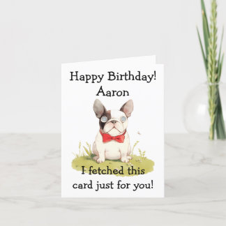 Fetching Fun: Birthday Card with Humourous Dog