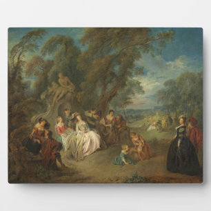 Fête Champêtre, c. 1730 (oil on canvas) Plaque