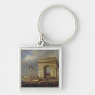 Fete de la Fraternite at the Arc de Triomphe Key Ring