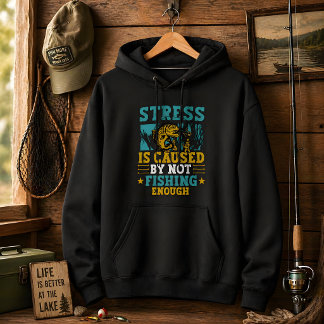 fête des Funny Fishing Stress Relief Angler Hoodie