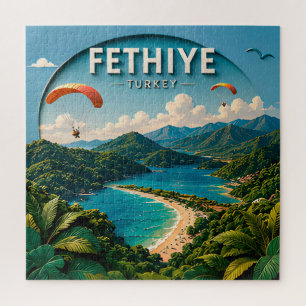 Fethiye Turkey Turquoise Waters Coastal Adventure Jigsaw Puzzle